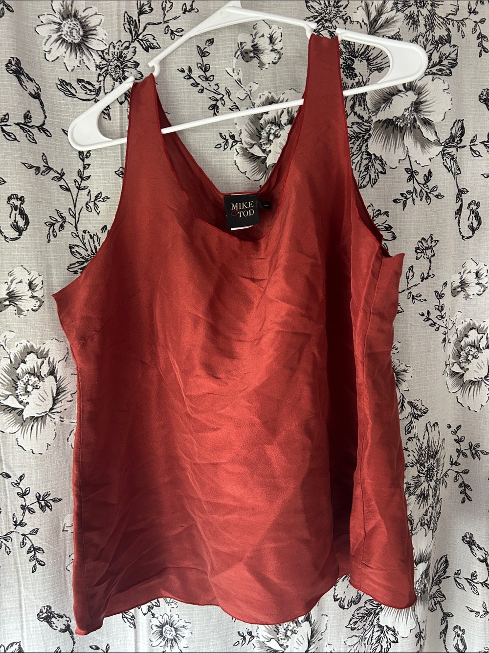 Rust Red Satin Camisole